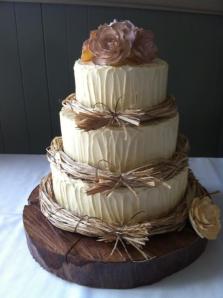 Stunning Rustic Wedding Cake  
